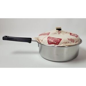 Carlton Ware 18-8 Thermo-Ply Stainless Steel Saucepan with Lid Vintage 8"